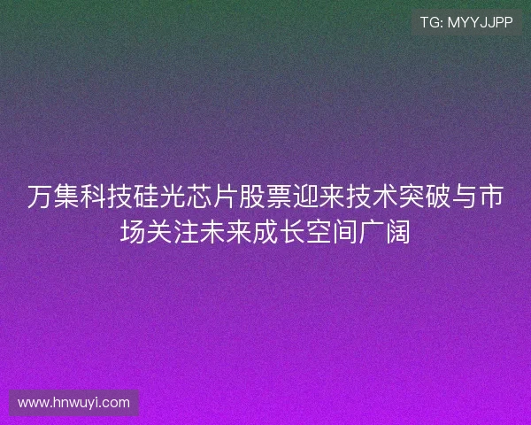 万集科技硅光芯片股票迎来技术突破与市场关注未来成长空间广阔 万集科技硅光芯片股票迎来技术突破与市场关注未来成长空间广阔